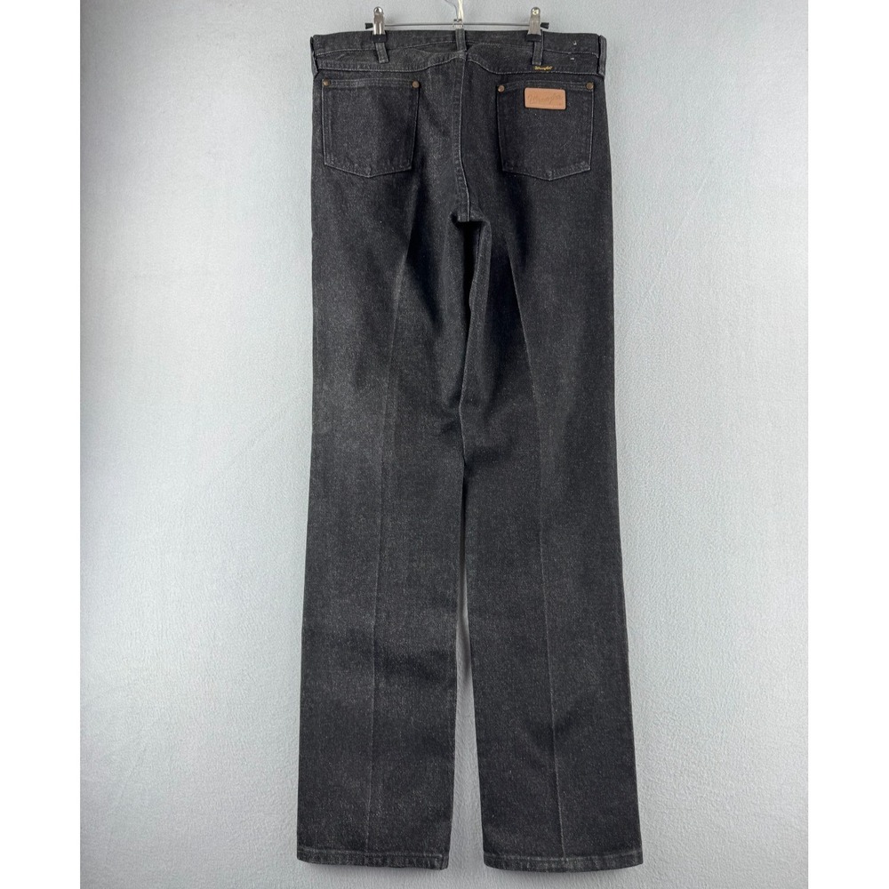 Vintage Wrangler Jeans Mens 36x36 Charcoal Black Cowboy Cut 80s Made in USA